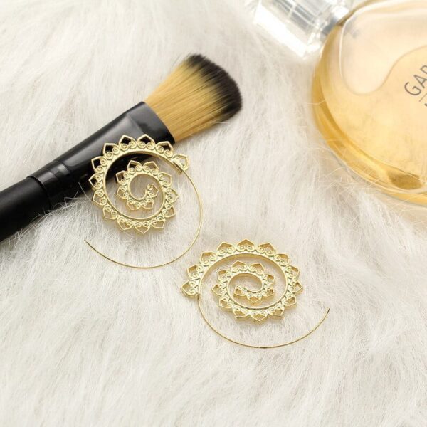 Spiral Hippie Hoops - Large Statement Earrings - Buddha & Karma