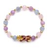 TheProsperityBracelet2 The Prosperity Bracelet - Amethyst, Aquamarine, Rose Quartz Pixiu - Buddha & Karma