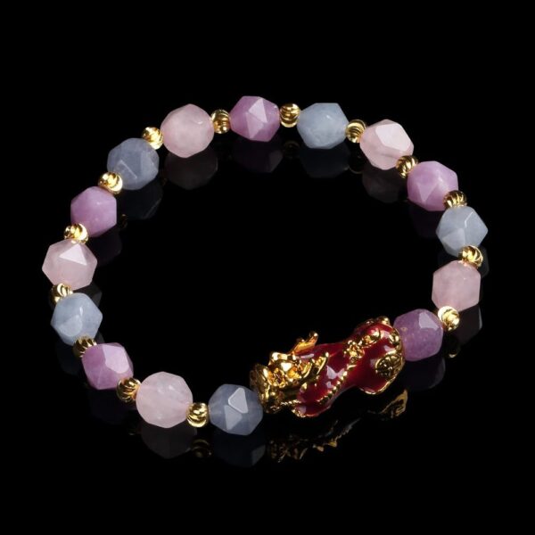 TheProsperityBracelet9 The Prosperity Bracelet - Amethyst, Aquamarine, Rose Quartz Pixiu - Buddha & Karma