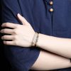 Tibetan Mantra Double Bracelet - For Luck & Protection - Buddha & Karma