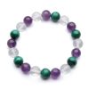 TripleHealingBracelet3 Triple Healing Bracelet – Amethyst, Malachite, Clear Quartz - Buddha & Karma