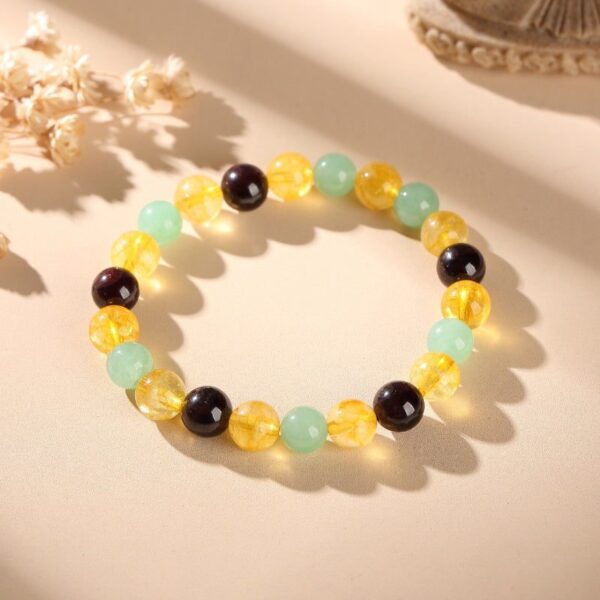 Triple Success Bracelet – Citrine, Aventurine, Garnet