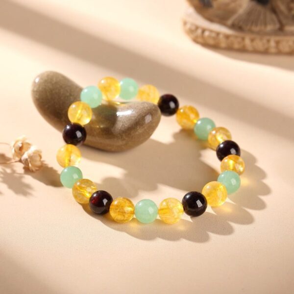 Triple Success Bracelet – Citrine, Aventurine, Garnet