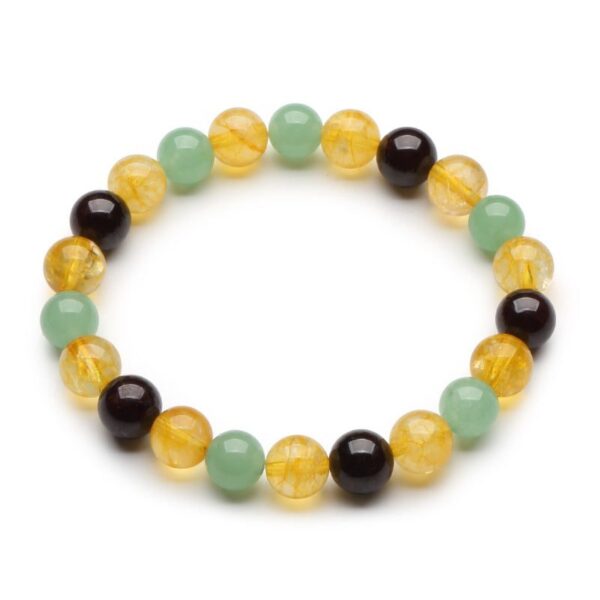 Triple Success Bracelet – Citrine, Aventurine, Garnet