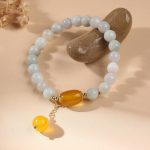 White Jade Longevity Bracelet - Buddha & Karma