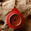 Mountain Spirit Coin Cinnabar Charm (Ancient Wealth Talisman)