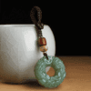 Jade-Look Pixiu Pendant – Double-Sided Carving (Green or White)