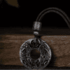Black Obsidian Double-Dragon Bi Pendant – Protection & Balance