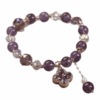 Violet Clover Bracelet – Amethyst Crystal of Fortune & Grace