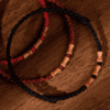 Peachwood Bamboo Red String Bracelet – Minimal Talisman (3 Colors)