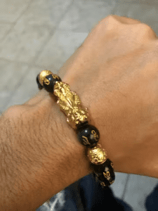 Feng Shui Bracelet - Pixiu Black Obsidian Bracelet for Wealth photo review