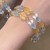 Citrine & Clear Quartz Bracelet – Clarity & Prosperity