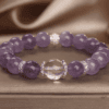 Lavender Serenity Bracelet with Amethyst & Clear Quartz for Clarity & Calm