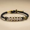 Peach Blossom Weave Bracelet – Hand-Braided, Bead-Through Design (4 Color)