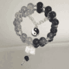 Yin–Yang Balance Bracelet – Black Obsidian & White Agate Harmony