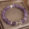 Lavender Serenity Bracelet with Amethyst & Clear Quartz for Clarity & Calm