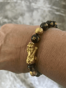 Feng Shui Bracelet - Pixiu Black Obsidian Bracelet for Wealth photo review