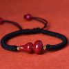 ed79d2b5554b37a4e05544734e25da07 Purple Goldstone Gourd Red String Bracelet – 3 Colors