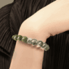 Verdant Spirit Bracelet – Green Sandalwood & Phantom Quartz Balance