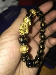 Feng Shui Bracelet - Pixiu Black Obsidian Bracelet for Wealth photo review