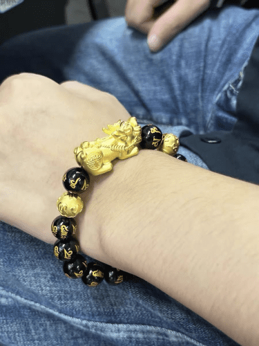 Click to view full screen 🔥🎉DIYSTAR Pi Xiu Obsidian Bracelet – Unlock Wealth & Attract Good Fortune photo review