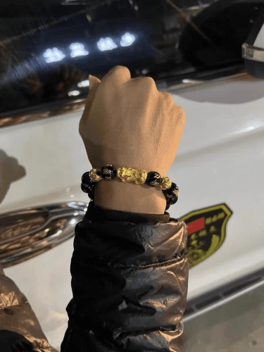 Click to view full screen 🔥🎉DIYSTAR Pi Xiu Obsidian Bracelet – Unlock Wealth & Attract Good Fortune photo review