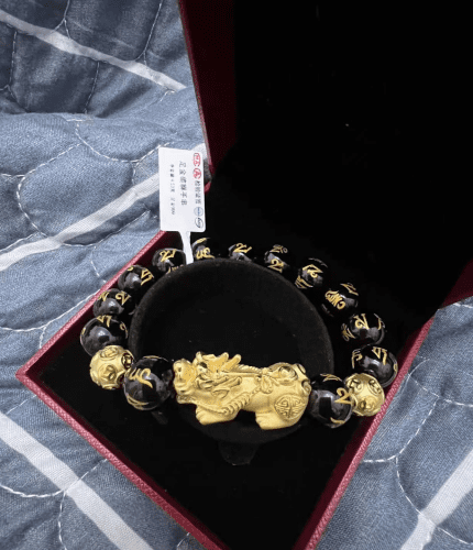 🔥🎉DIYSTAR Pi Xiu Obsidian Bracelet – Unlock Wealth & Attract Good Fortune photo review