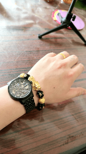 🔥🎉DIYSTAR Pi Xiu Obsidian Bracelet – Unlock Wealth & Attract Good Fortune photo review