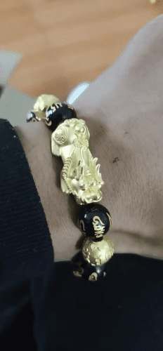 🔥🎉DIYSTAR Pi Xiu Obsidian Bracelet – Unlock Wealth & Attract Good Fortune photo review