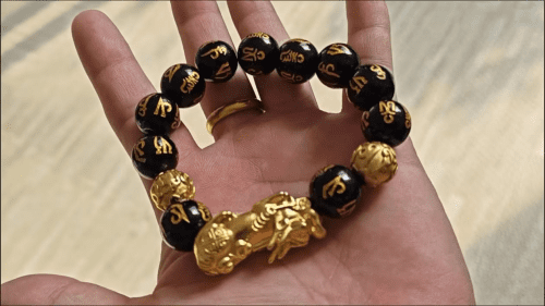 🔥🎉DIYSTAR Pi Xiu Obsidian Bracelet – Unlock Wealth & Attract Good Fortune photo review
