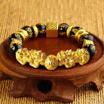 Gold-Plated Double Pixiu Bracelet - Extreme Wealth & Protection - Buddha & Karma