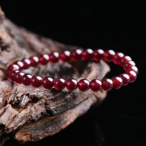 Red Garnet Stone Bracelet - Reignite Your Passion & Love - Buddha & Karma