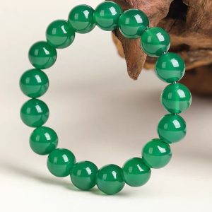 Green Agate Crystal Bracelet – Harmony & Prosperity