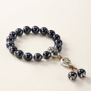 Pearlescent Ceramic Prosperity Bracelet – Wealth & Protection