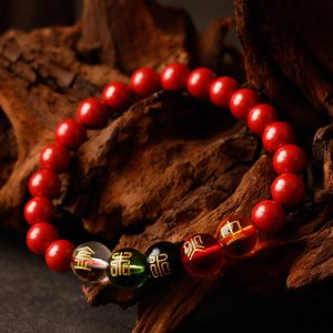 Five Elements Agate & Cinnabar Bracelet