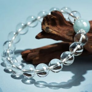 Aquamarine & Clear Quartz Bracelet – Calm & Clarity