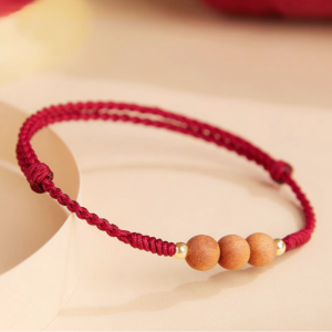 Peachwood Red String Protection Bracelet