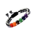 7 Chakra Hematite Bracelet - Promote Wellness - Buddha & Karma