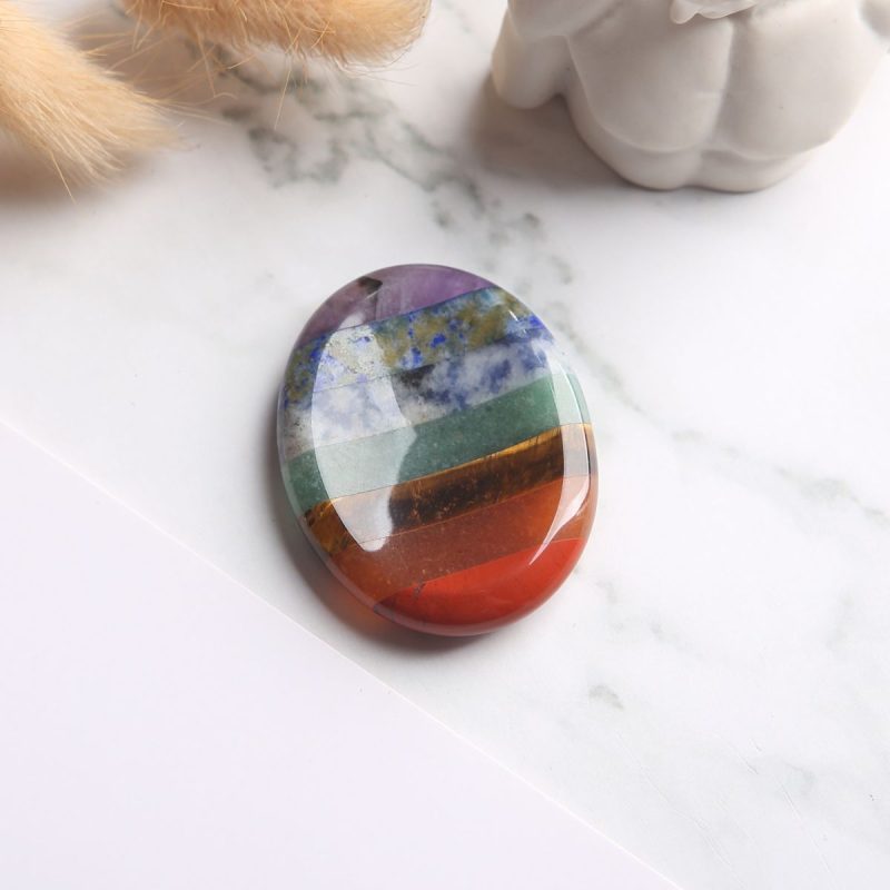 7ChakraWorryStone1_45fc6903-2b2a-496b-8b78-9f0af877b640 7 Chakra Worry Stone - For Anxiety & Stress - Buddha & Karma