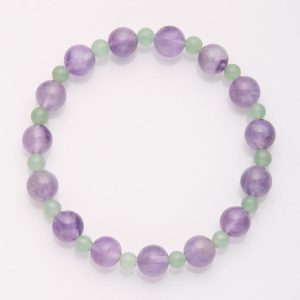 Amethyst & Green Aventurine Bracelet – Balance & Spiritual Harmony