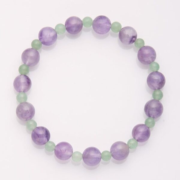 Amethyst & Green Aventurine Bracelet – Balance & Spiritual Harmony