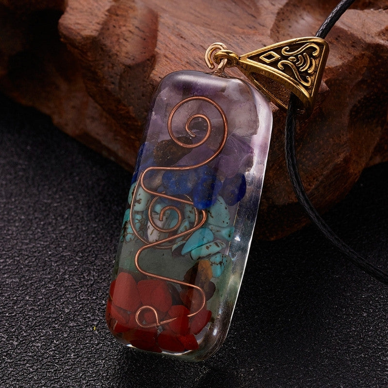 97ChakraOrgoneNecklace 7 Chakra Orgone Necklace - Energy Healing & EMF Protection - Buddha & Karma