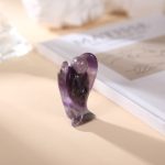 Amethyst Guardian Angel Statue - Crystal Angel Ornament - Buddha & Karma