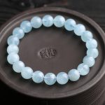 Blue Aquamarine Calming Bracelet - Grounding & Soothing - Buddha & Karma