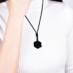 Black Obsidian Talisman - Necklace for Protection - Buddha & Karma