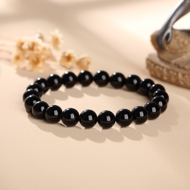 BlackTourmalineBeadsProtectionBracelet1 Black Tourmaline Beads Protection Bracelet - Buddha & Karma