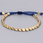 Blue Copper Beads Bracelet Set - Buddha & Karma