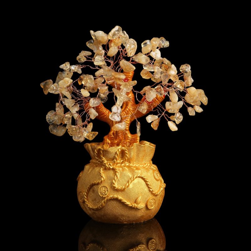 CitrineMoneyTreeforProsperity-FengShuiGemstoneOrnament2 Citrine Money Tree for Prosperity - Feng Shui Gemstone Ornament - Buddha & Karma