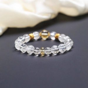 Clear Quartz Master Healer Bracelet - Buddha & Karma