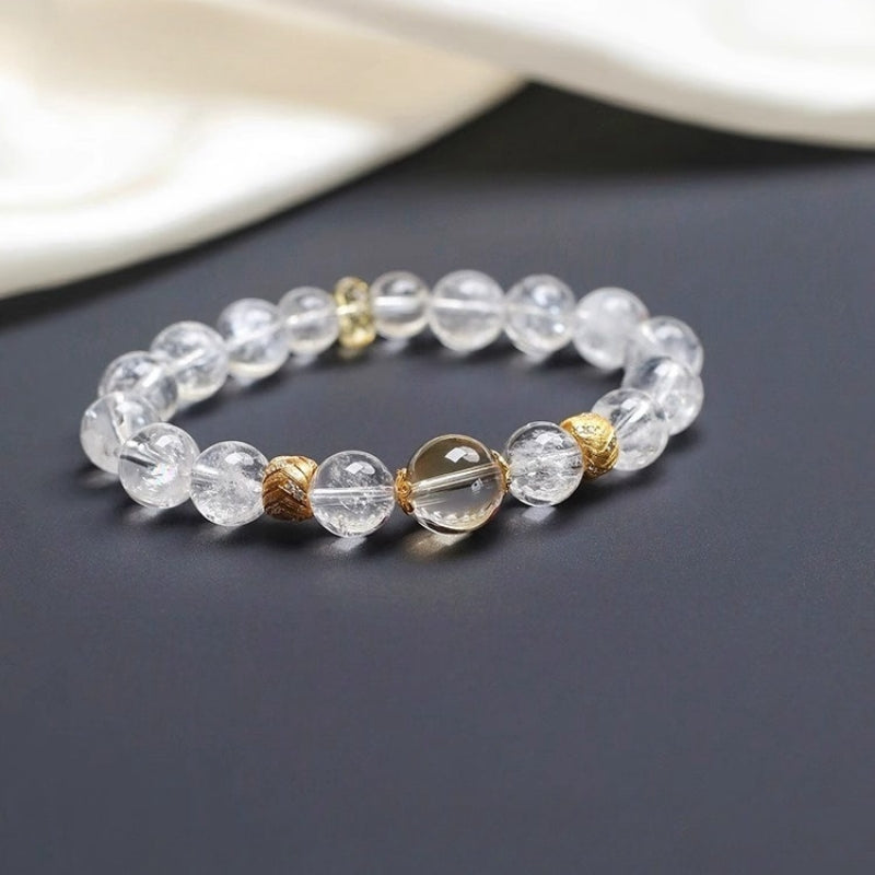 ClearQuartzMasterHealerBracelet3 Clear Quartz Master Healer Bracelet - Buddha & Karma